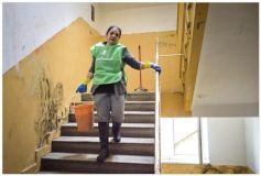 OBRAZEM: Úklidová firma zveřejnila, jak to vypadá při její práci v bloku 92 v Mostě
