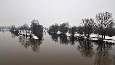 Průtoky ve vodních tocích vlivem mrazu klesají