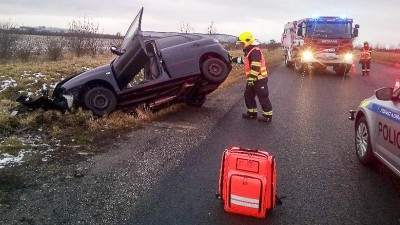 Nehoda v zóně Triangle, v nabouraném autě se zranil jeden člověk