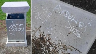 Neznámý vandal poničil mobiliář u cyklostezky. Foto zdroj: Město Žatec