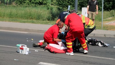 AKTUÁLNĚ: Pozor u Dobroměřic. Nákladní auto tam srazilo cyklistu