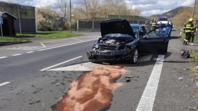 Čtvrteční nehoda u Bystřan na Teplicku. Foto: HZS Ústeckého kraje