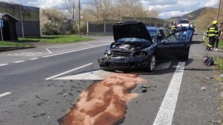 Čtvrteční nehoda u Bystřan na Teplicku. Foto: HZS Ústeckého kraje
