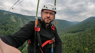 Zipline Klíny. Foto: Oldřich Hájek