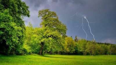 Modrou oblohu znesvětí bouřky, které se přidají k letním teplotám