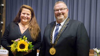 Starosta Podbořan Radek Reindl, nová místostarostka Stanislava Čapková. Foto: Laurencia Helásková