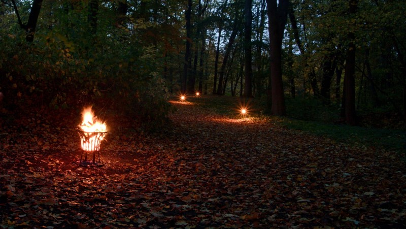 Strašidlná cesta parkem. Foto: Zámek Krásný Dvůr