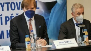 Adam Vojtěch a Petr Malý na setkání s novináři v minulém týdnu. Foto: Oldřich Hájek