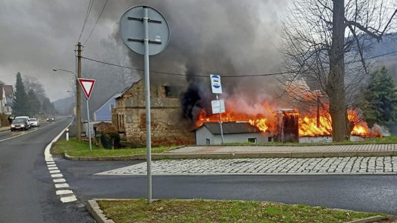 Požár domu. Foto: Tomáš Straka