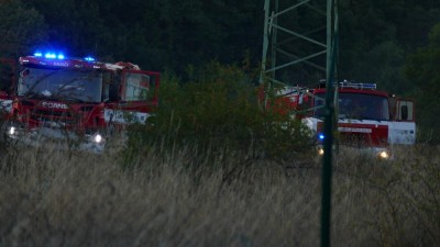 FOTO: Hasiči vyjeli k požáru trafostanice v Tvršicích. Hořelo ale něco jiného