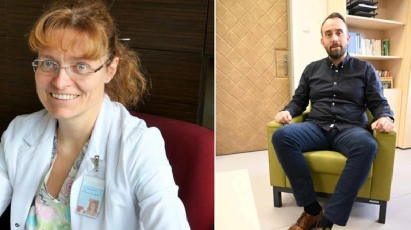 MUDr. Renata Přib&iacute;kov&aacute; a Mgr. Ondřej Sklen&aacute;ř. Foto: Krajsk&aacute; zdravotn&iacute;