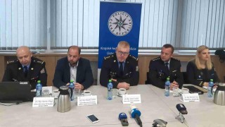 Tisková konference Územního odboru PČR Chomutov. Foto: Policie ČR