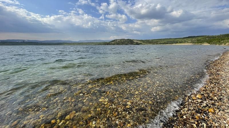 Jezero Most. Květen 2023. Foto: Oldřich Hájek