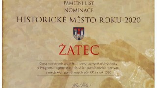 Pamětní list pro Žatec. Foto: MÚ Žatec