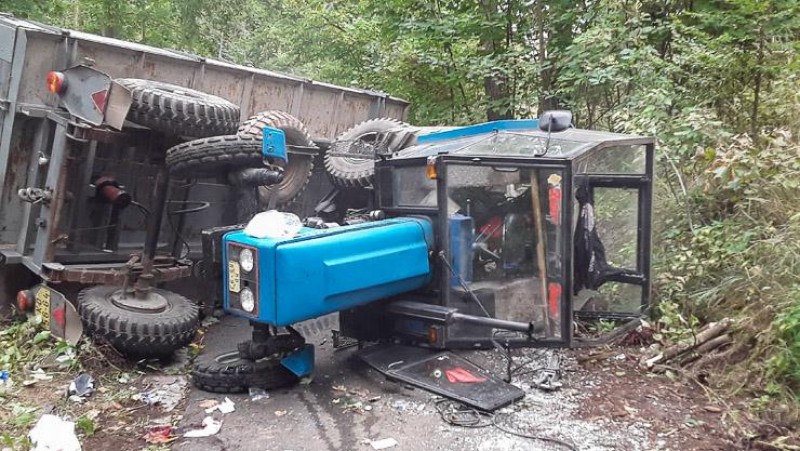 Nehoda traktoru na Litoměřicku. Foto: HZS Ústeckého kraje