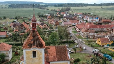 Zničené Stebno na Podbořansku. Foto: e-deniky.cz